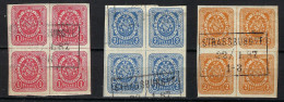 FRANCE Alsace-Lorraine 1887: Lot De Timbres De Poste Privée ND, B Obl. "Strassburg" - Used Stamps