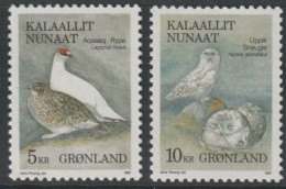 Greenland 1987 Birds 5.00k & 10.00k MNH - Nuevos