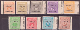 Italia 1943 Occp, Anglo Americana Sicilia UnN°S11/S19 9v Cpl Set MNH/** - Ocu. Anglo-Americana: Sicilia