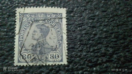 PORTUGAL-1910                   80R                    KING  MANUEL II.      USED - Used Stamps