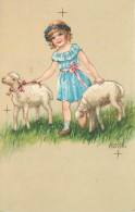 PETERSEN HANNES (illustrateur) -  Petite Fille Et Moutons. - Petersen, Hannes