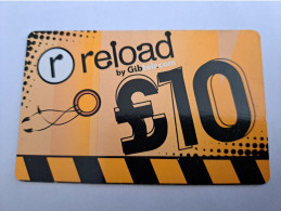 GIBRALTAR  PREPAID 10 POUND/ RELOAD BY GIB TELECOM   /    /  USED  CARD   **13289 ** - Gibilterra