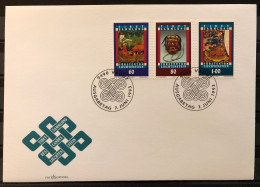 1993. MiNr. 1061-1063. Tibetsammlung. FDC - Brieven En Documenten