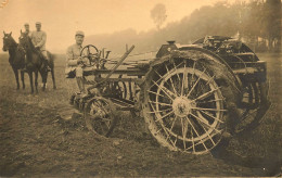 Matériel Machine Agricole * Carte Photo * Agriculture Machines Agricoles Tracteur Labour Labourage * Militaria 1917 WW1 - Traktoren