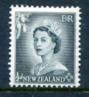 New Zealand 1953-59 QEII Definitives Complete - ½d Slate-black HM (SG 723) - Neufs