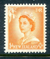 New Zealand 1953-59 QEII Definitives Complete - 1d Orange HM (SG 724) - Ongebruikt