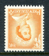 New Zealand 1953-59 QEII Definitives Complete - 1d Orange - Wmk. Inverted MNH (SG 724w) - Nuevos