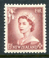 New Zealand 1953-59 QEII Definitives Complete - 1½d Brown-lake MNH (SG 725) - Nuovi