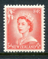 New Zealand 1953-59 QEII Definitives Complete - 3d Vermilion HM (SG 727) - Ungebraucht