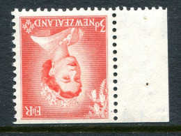 New Zealand 1953-59 QEII Definitives Complete - 3d Vermilion - Wmk. Inverted MNH (SG 727w) - Neufs