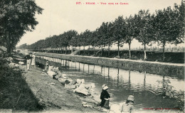 Cpa Aude Bram Vue Sur Le Canal - Bram