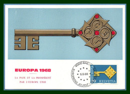 Carte Maximum Europa 1968 Suisse Helvetia Switzerland Yv. N° 806 (voir !) - 1968