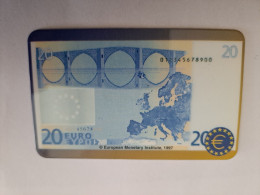 GREAT BRITAIN   20 UNITS   / EURO COINS/ BILJET 20  EURO    (date 09/98)  PREPAID CARD / MINT      **13312** - Verzamelingen