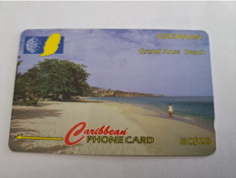 GRENADA  $ 20,- GPT GRE-51CGRC    GRAND ANSE BEACH ST GEORGES    MAGNETIC    Fine Used Card    **13318** - Granada