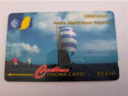 GRENADA  $ 40,- GPT GRE-13CGRC   PETITE MARTINIQUE REGATTA    MAGNETIC    Fine Used Card    **13320** - Grenada