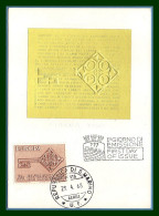 Carte Maximum Europa 1968 San Marino Saint Marin Yv. N° 720 Illustration OR GOLD  (voir !) - 1968