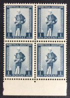1939 - Albania - Native Costumes - 1q - 4 Stamps - New - - Albanien