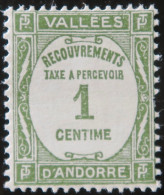 LP3137/94 - 1935 - ANDORRE FR. - TIMBRE TAXE - N°16 NEUF** - Neufs