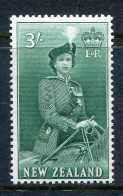 New Zealand 1953-59 QEII Definitives - 3/- Bluish-green HM (SG 734) - Ungebraucht