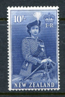 New Zealand 1953-59 QEII Definitives - 10/- Deep Ultramarine HM (SG 736) - Nuovi