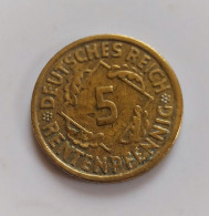 ALLEMAGNE  5 RENTENPFENNIG 1924 A (B06-15) - 5 Rentenpfennig & 5 Reichspfennig