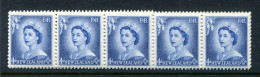 New Zealand 1953-59 QEII Definitives - Coil Strip - 4d Blue - Strip Of 18 MNH (SG Unlisted) - Neufs