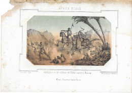 AFRICA SUDAN SPEDIZIONE DEL SULTANO DEL BERNU CONTRO KANEM 1865 INC CASSANI LIT BERTOTTI PAGNONI EDITORE - Estampes & Gravures