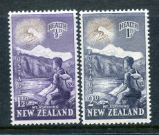 New Zealand 1954 Health - Climber, Mount Aspiring & Mt Everest Set HM (SG 737-738) - Unused Stamps