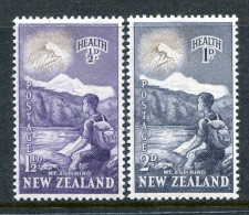 New Zealand 1954 Health - Climber, Mount Aspiring & Mt Everest Set HM (SG 737-738) - Unused Stamps