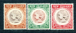 New Zealand 1955 Health - Health Camp Emblem Set HM (SG 742-744) - Nuovi