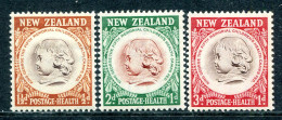 New Zealand 1955 Health - Health Camp Emblem Set HM (SG 742-744) - Unused Stamps