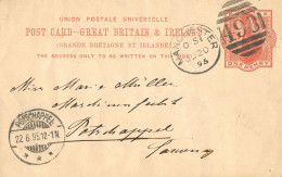 49936. Entero Postal MANCHESTER (England) 1895 To Suisse, Numeral Gride 498 - Briefe U. Dokumente