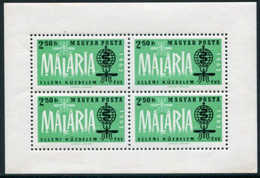 HUNGARY 1962 Malaria Campaign Block MNH / **.  Michel Block 35 - Neufs