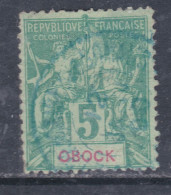 Obock N° 35 O  Timbres Type Groupe : 5 C. Vert, Oblitéré, TB - Used Stamps