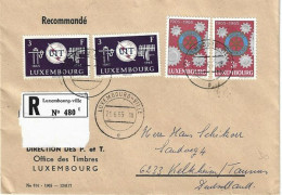 Lettre Recommandée Luxembourg (1965) Adressée En Allemagne - Cartas & Documentos