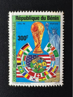 Bénin 1994 Mi. 623 DEFECT Football FIFA World Cup Football USA Etats-Unis Fußball Statue Liberty Liberté New York - 1994 – Vereinigte Staaten