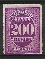 BRESIL    -   Timbres - Taxe   -  1890.   Y&T N° 13 (*) - Timbres-taxe