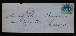 ENVELOPPE 65   A ANVERS        2 SCANS - 1849-1865 Medallions (Other)