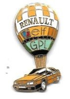 Pin' S  Marque  Carburant  ELF, GPL, MONTGOLFIERE  Automobiles  RENAULT  21 - Fesselballons