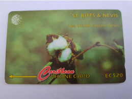 ST KITTS & NEVIS  GPT CARD $20 STK 77A / SEA ISLAND COTTON NEVIS   **13323** - St. Kitts & Nevis