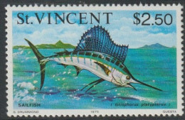 St Vincent 1975 Marine Life Fish $2.50 Sailfish MNH - Neufs