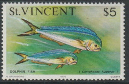 St Vincent 1975 Marine Life Dolphin Fish $5.00  MNH - Nuevos