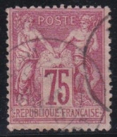 France  .  Y&T   .   71    .   O   .    Oblitéré - 1876-1878 Sage (Tipo I)
