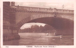 20283 " TORINO-PARTICOLARE PONTE UMBERTO I " ANIMATA-BARCA E CANOA-VERA FOTO-CART. POST. NON SPED. - Bruggen