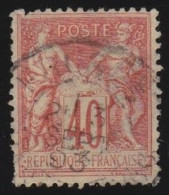 France  .  Y&T   .   94  (2 Scans)    .   O   .    Oblitéré - 1876-1898 Sage (Type II)