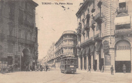 3631 "  TORINO - TRAM 3  IN VIA PIETRO  MICCA  "  ANNO 1913 - Transportmiddelen