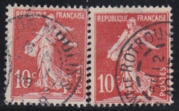 France  .  Y&T   .   134  2x       .   O    .    Oblitéré - Gebraucht