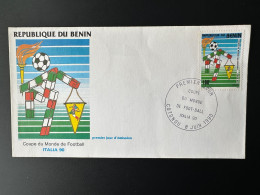 Benin 1990 Mi. 496 FDC 1er Jour FIFA Football World Cup Coupe Du Monde Soccer Fußball Italie Italy Italia - 1990 – Italia