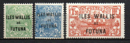 Col33 Colonie Wallis & Futuna N° 40 à 42 Neuf X MH Cote : 17,00€ - Unused Stamps