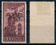 TRIESTE / AMG FTT 1948 - POSTA AEREA TIPO CAMPIDOGLIO L. 1000 - USATO ʘ BUONA CENTRATURA - CATALOGO SASSONE PA16 - Luchtpost